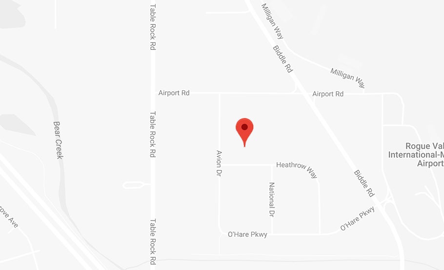 Google Map Image of location at 3600 Avion Dr.<br>Medford, OR 97504