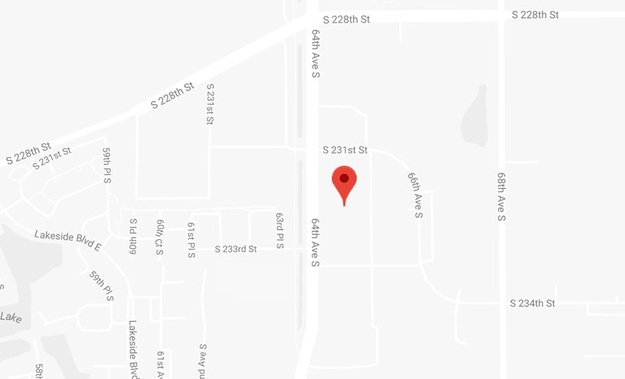 Google Map Image of location at 23200 64th Avenue South Kent, WA 98032