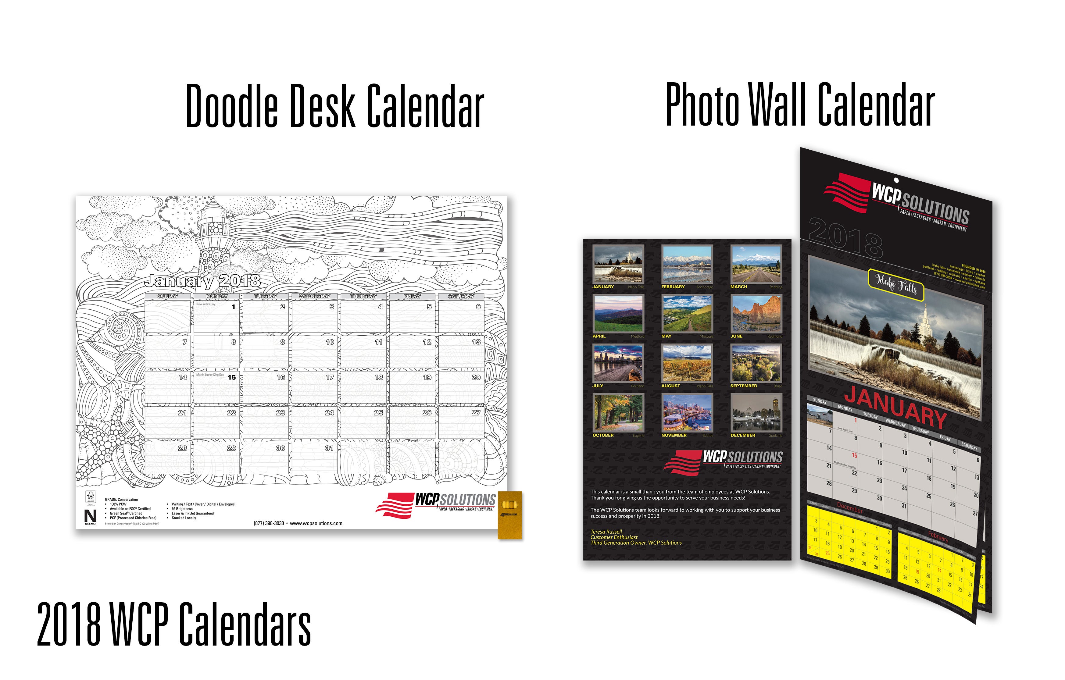 2018 Desk and Wall Calendar
