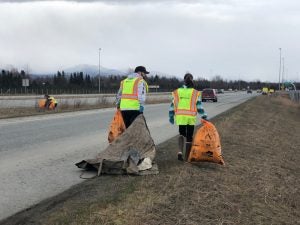 WCP Solutions Volunteers Cleaning up trash in Anchorage, AK