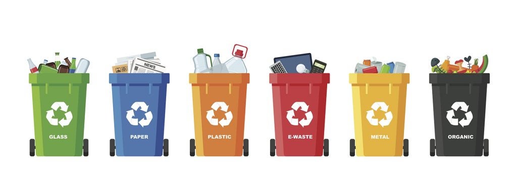 Waste Stream Receptacles Illustrations