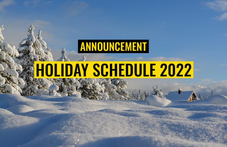 WCP's Holiday Schedule 2022 - WCP Solutions