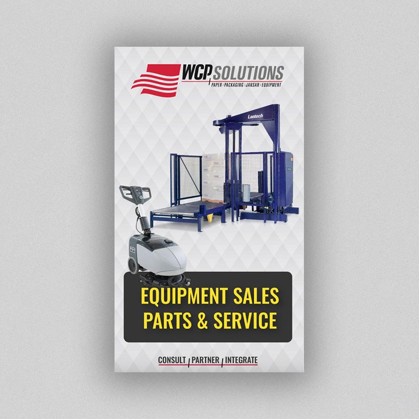 Cover of the Equipment Sales, Parts, and Service Brochure for WCP Solutions