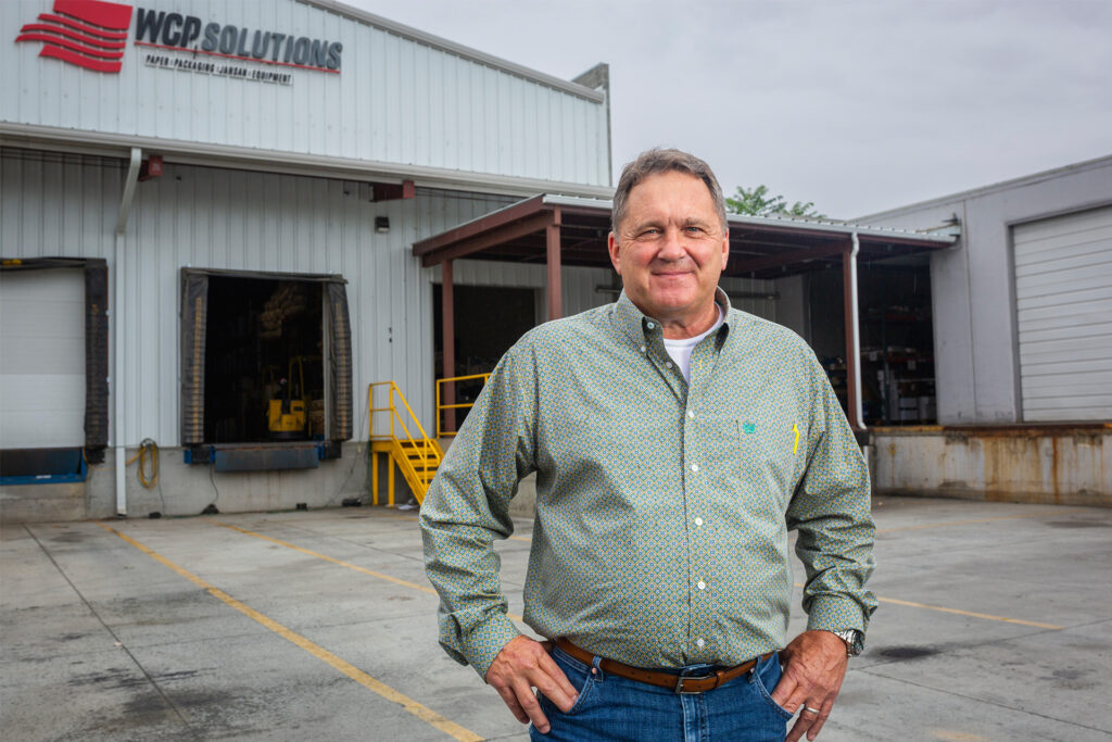 Cliff Petsch standing in front of the WCP Solutions building in Kennewick, WA