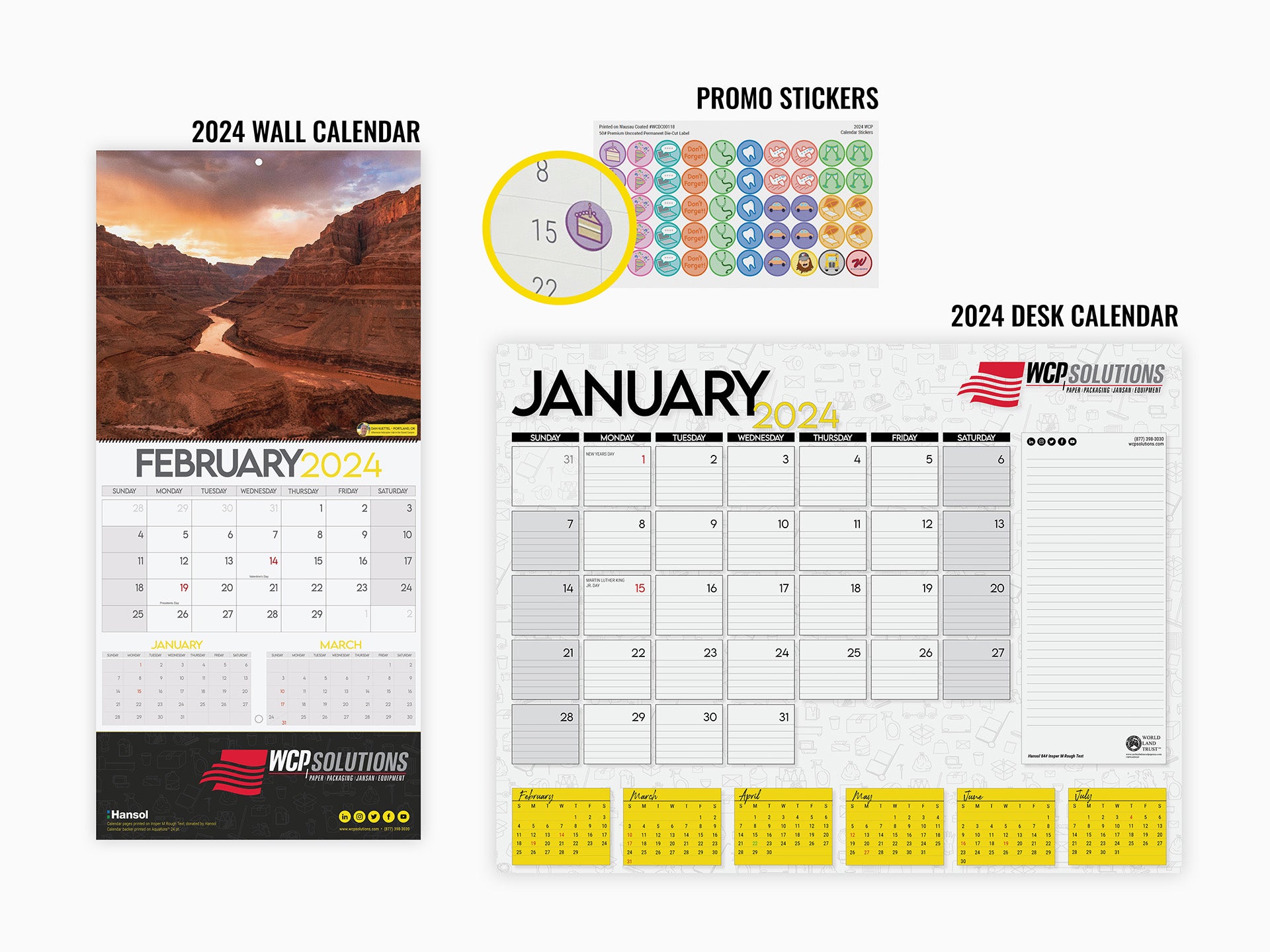 Calendar and Sticker Mockup WCP Solutions