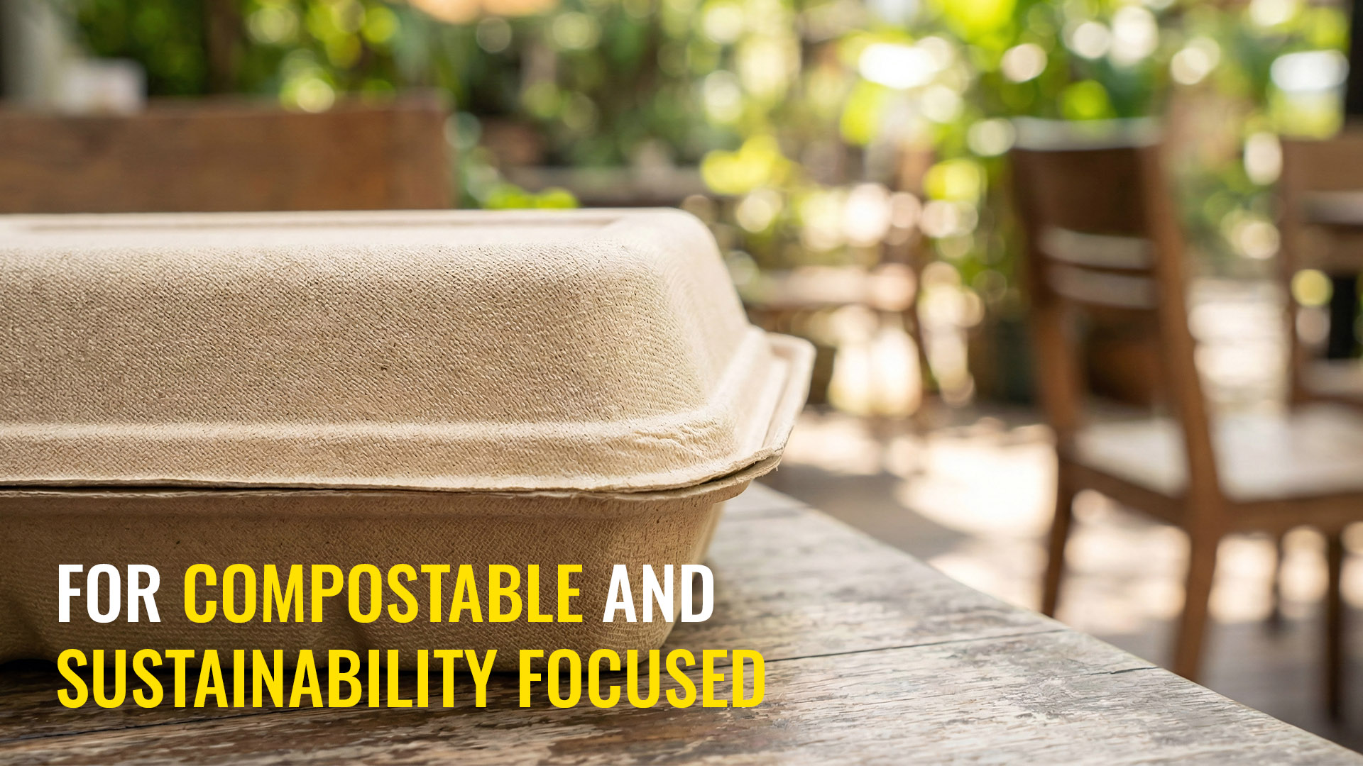 Sustainable and Compostable Hinged Food Containers